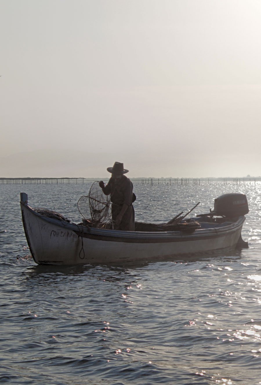 Fisherman on the boat